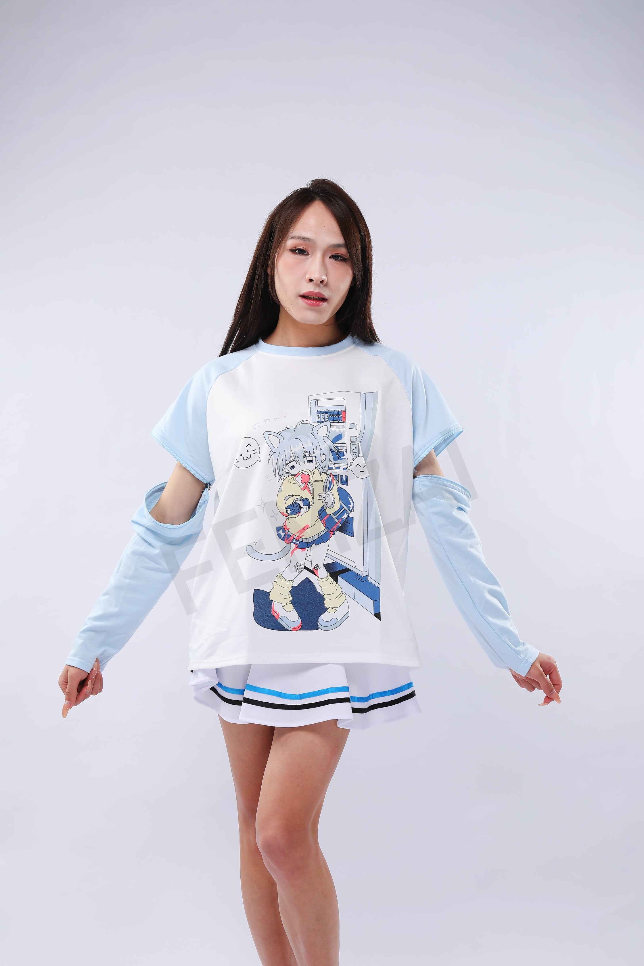 Detachable Catboy Sleeve Tee