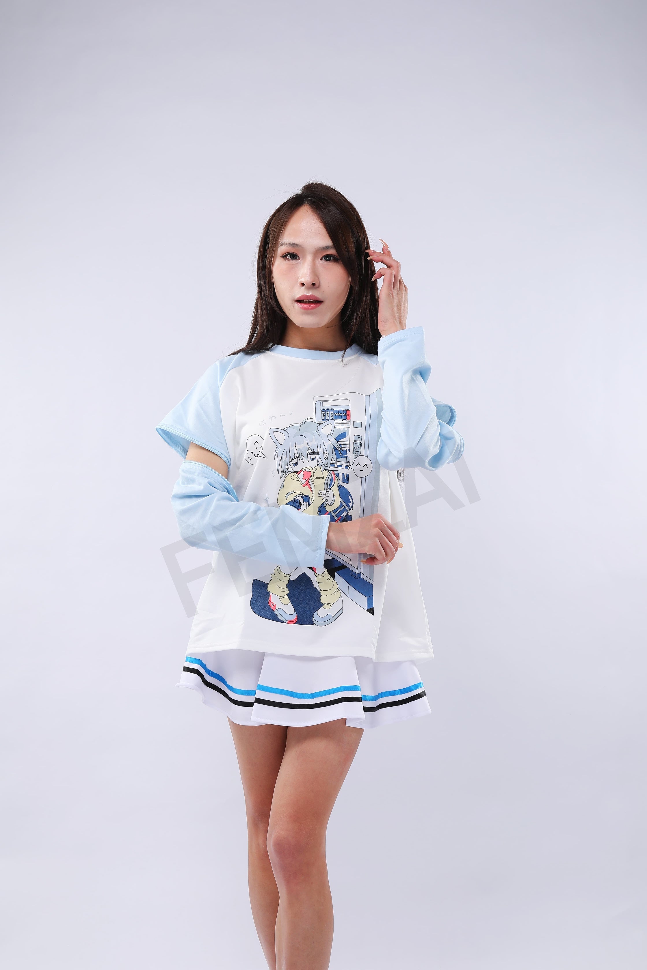 Detachable Catboy Sleeve Tee