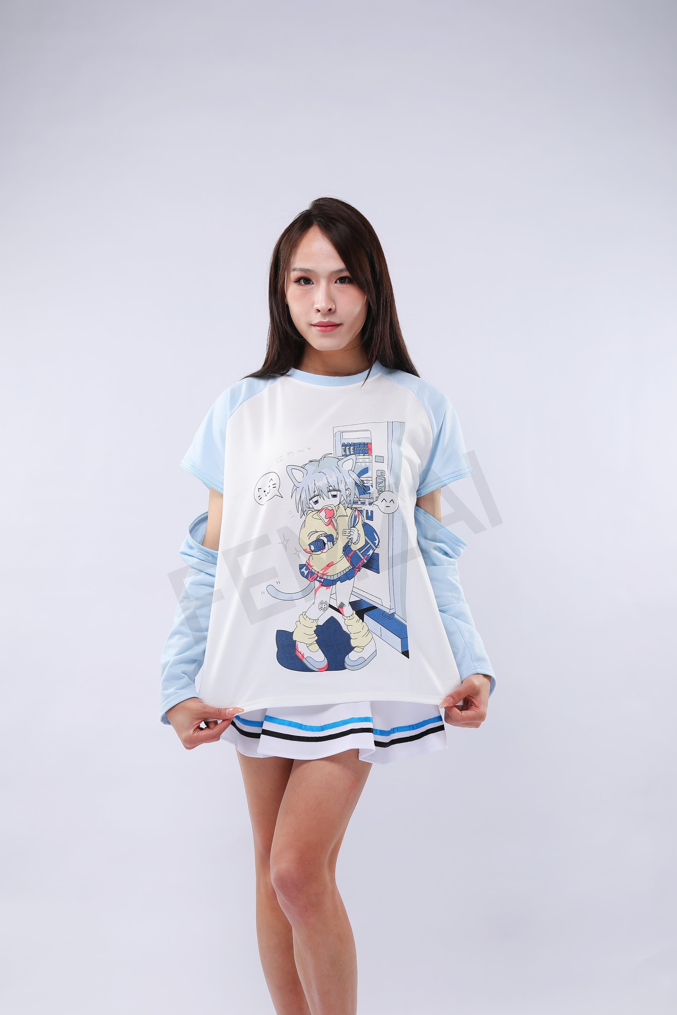 Detachable Catboy Sleeve Tee