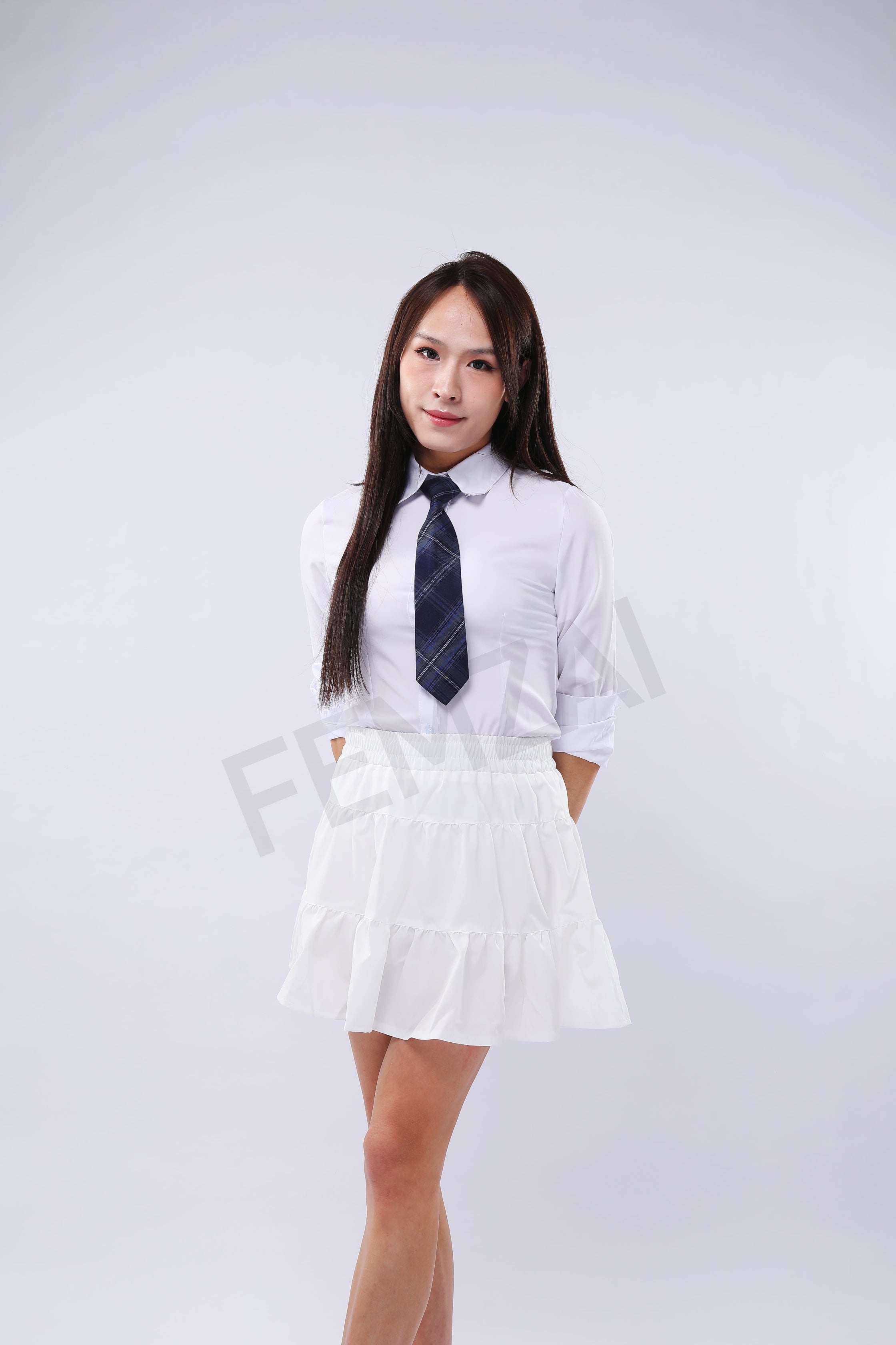 High-Waist Ruffle Skirt