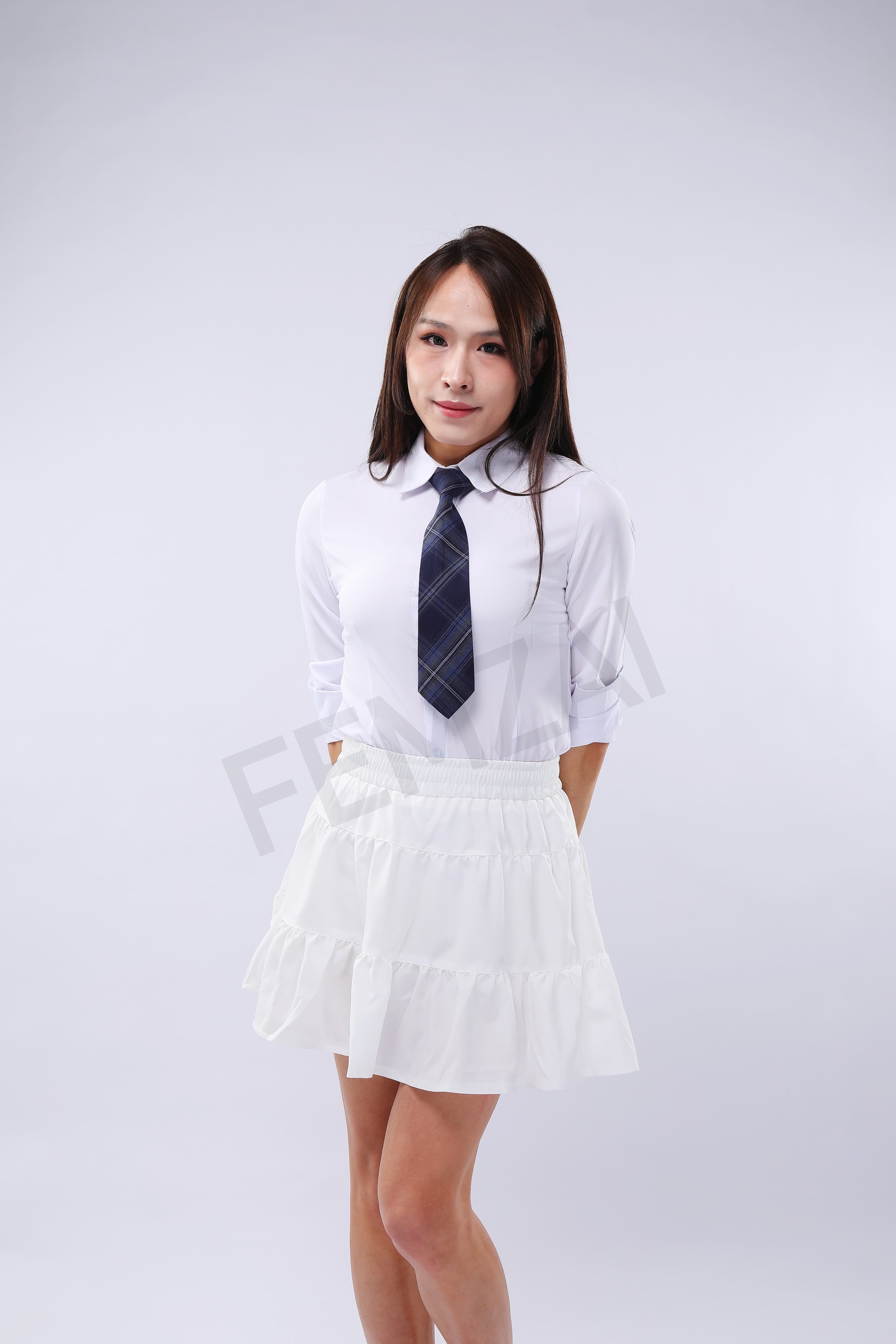 High-Waist Ruffle Skirt