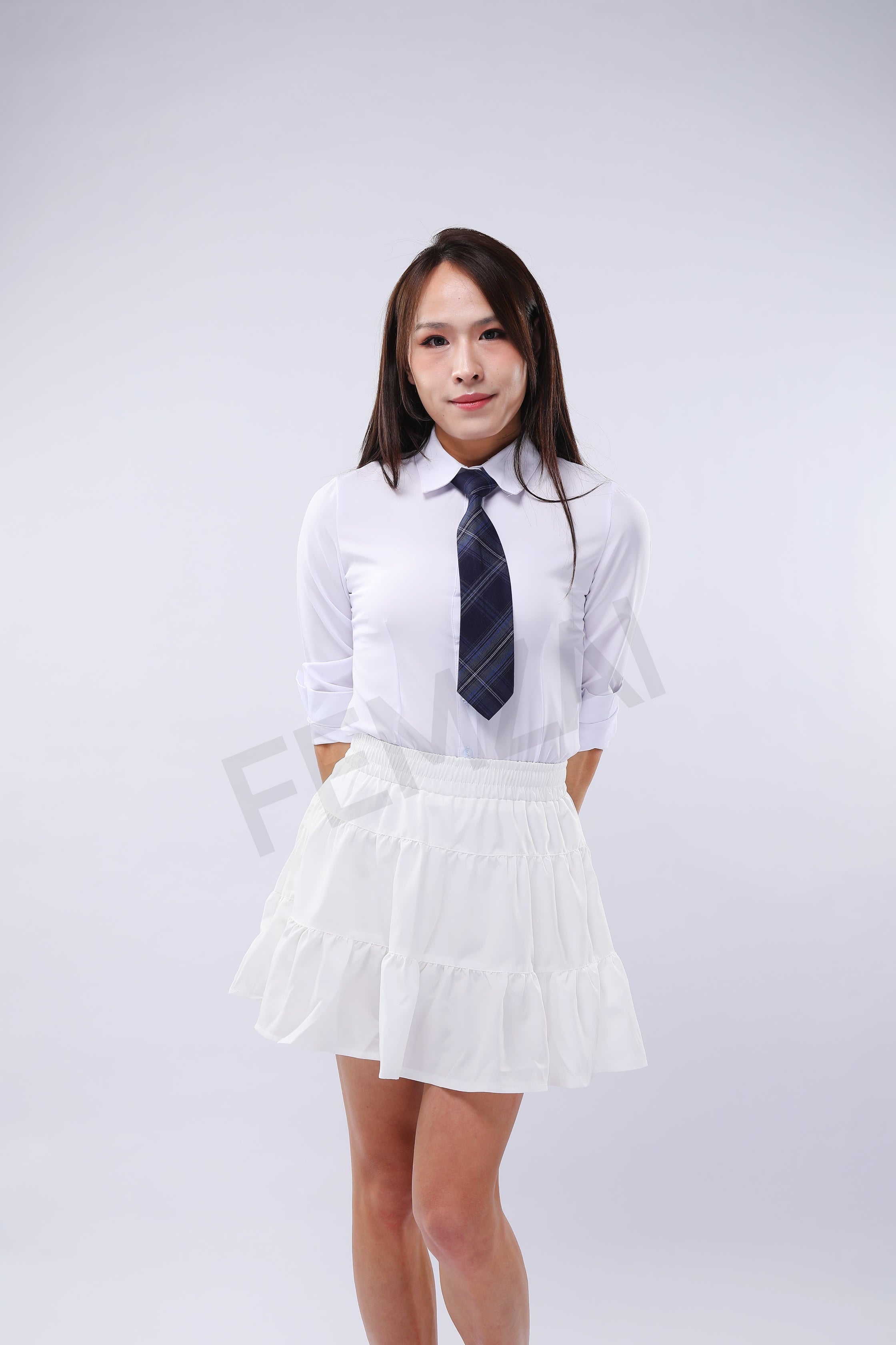 High-Waist Ruffle Skirt