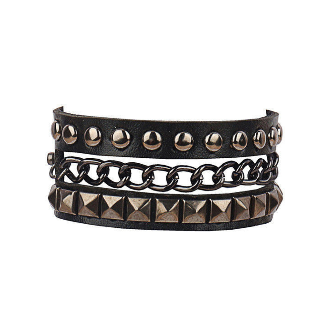 Goth Boy Leather Bracelet