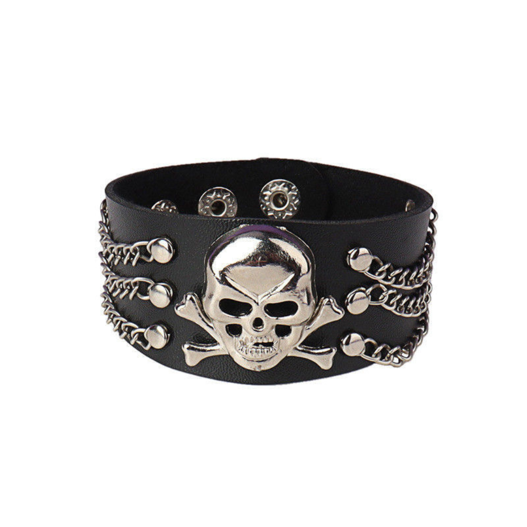 Goth Boy Leather Bracelet