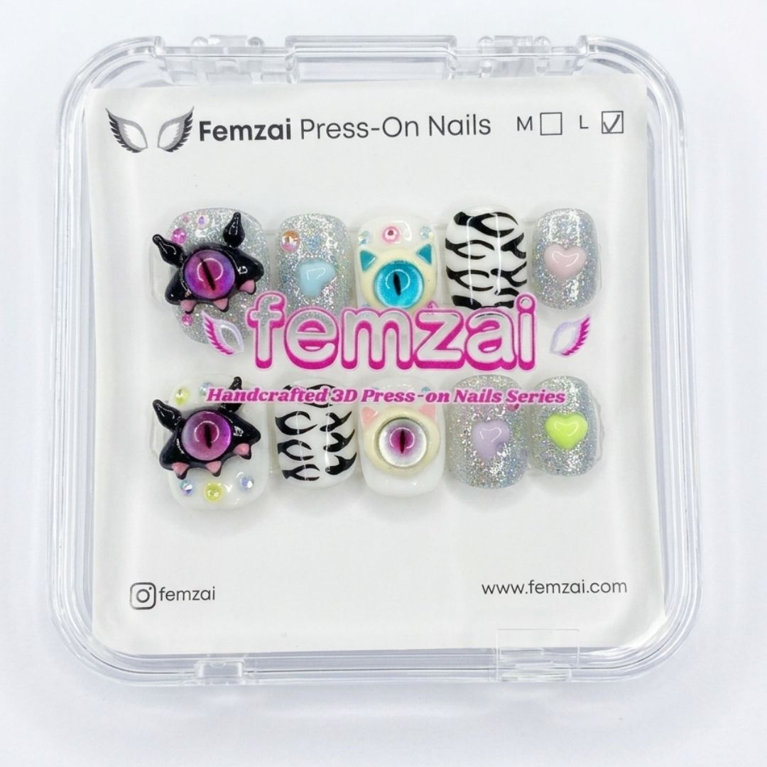 Doll Eye Kawaii Press-On Nails