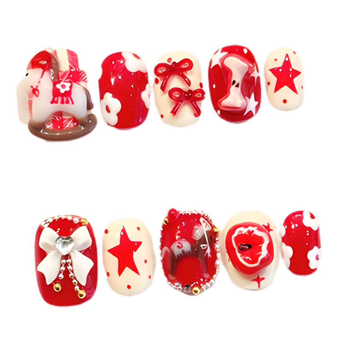 Candy Star Charm Nails