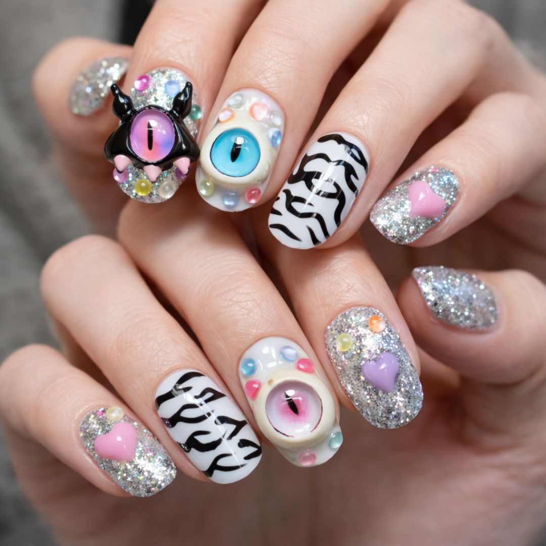 Doll Eye Kawaii Press-On Nails
