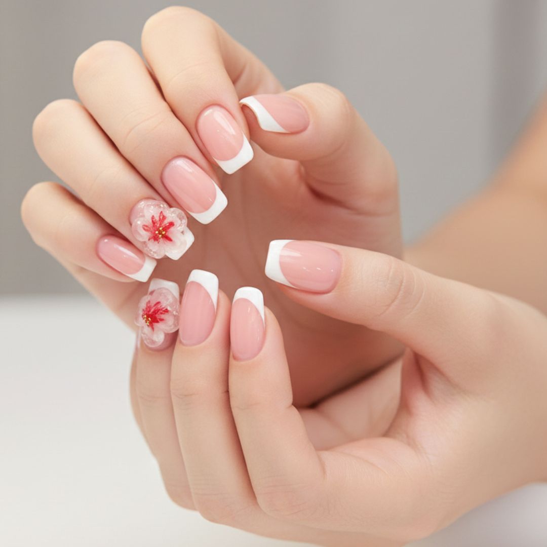 Blossom French Tip Nails