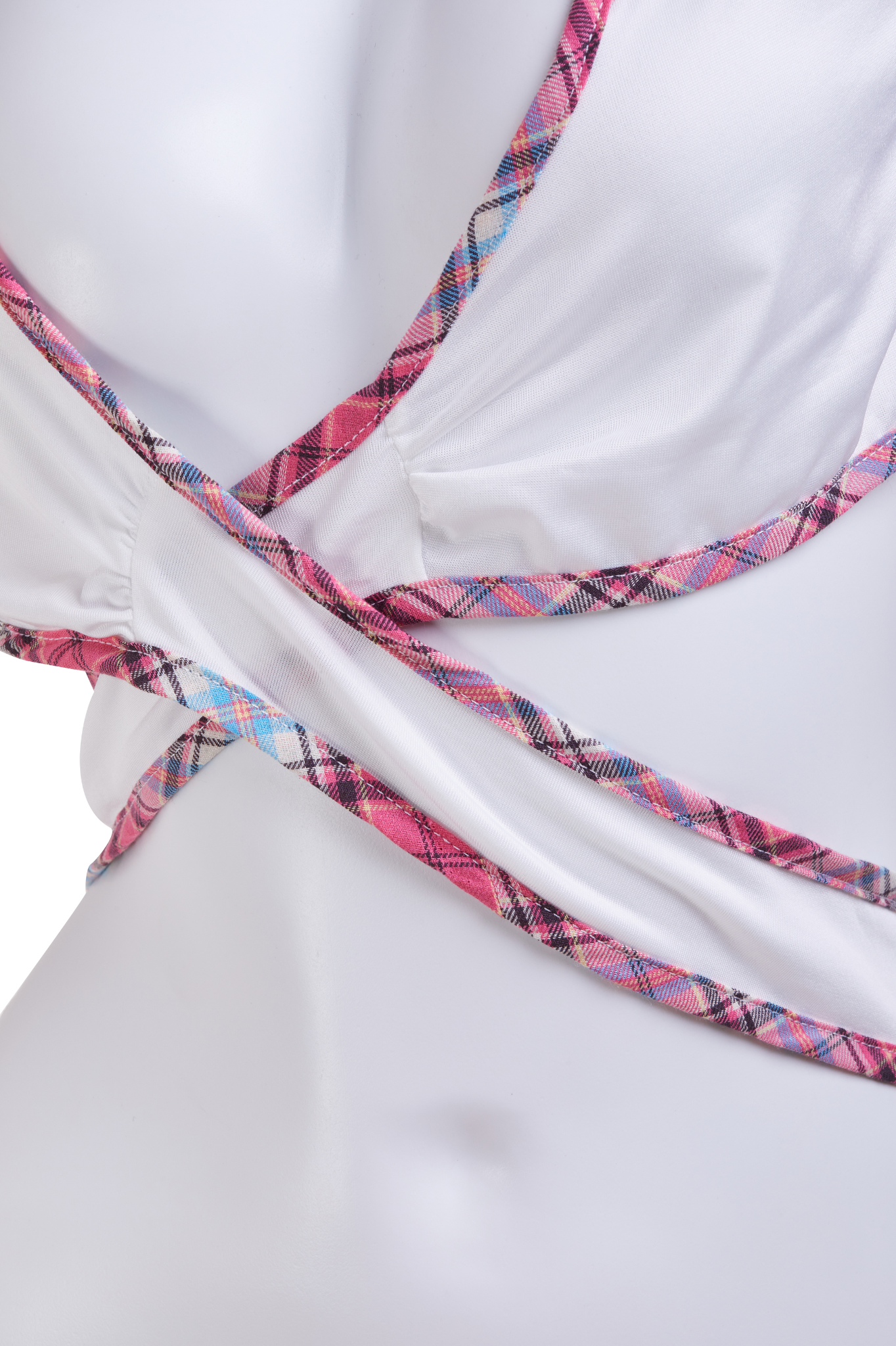 Pink Plaid Skirt Set