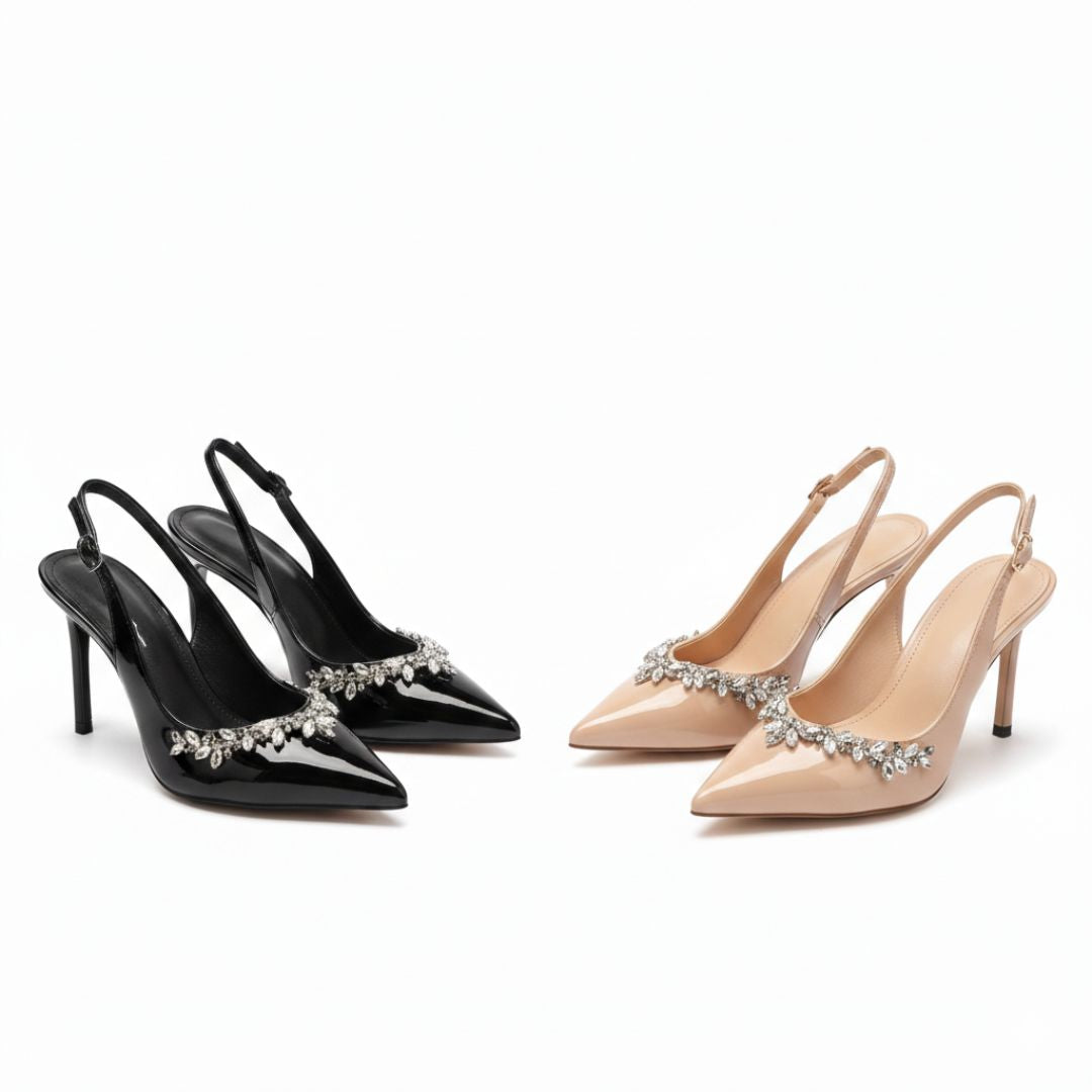 Crystal Slingback Heels
