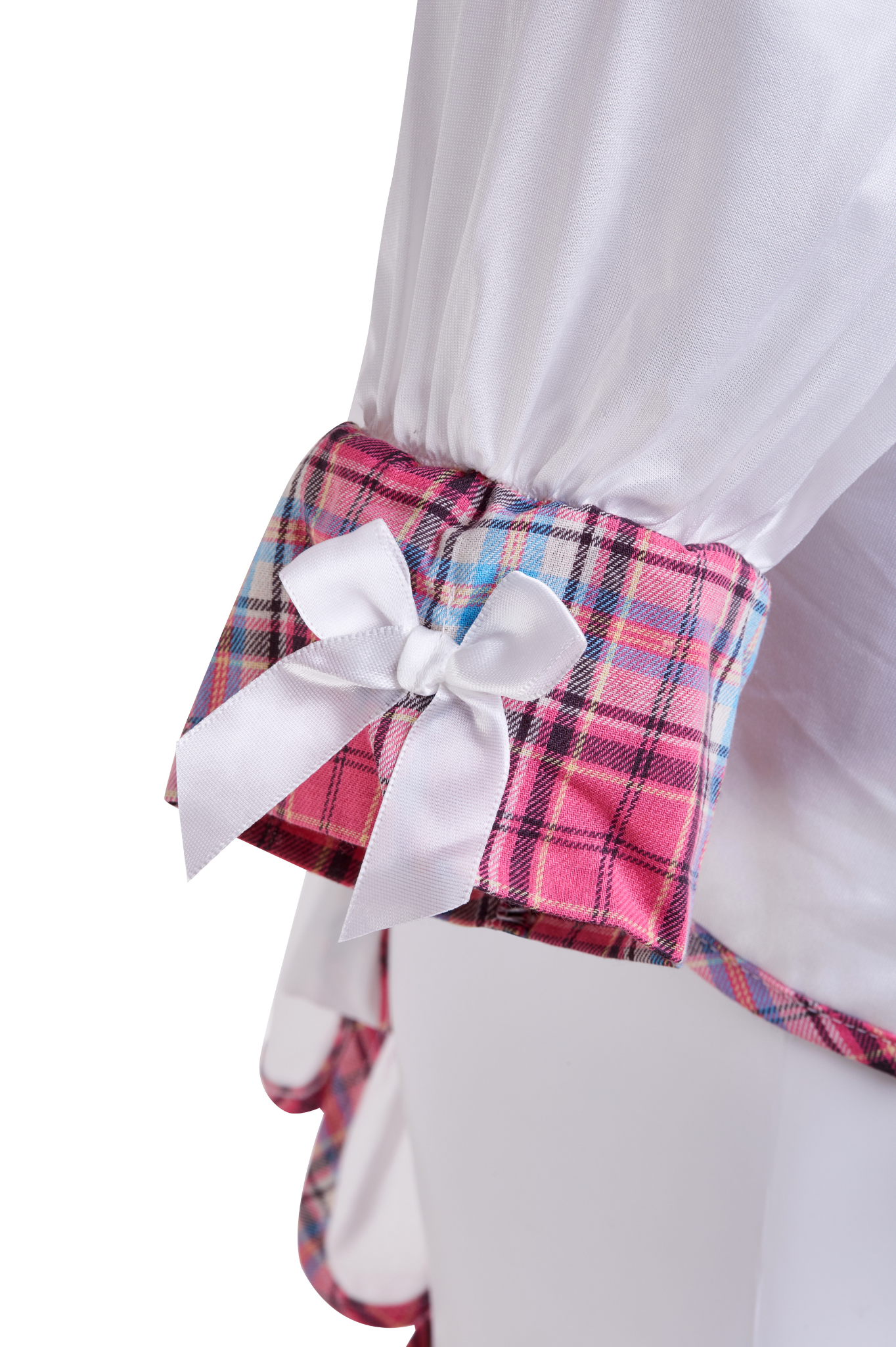 Pink Plaid Skirt Set