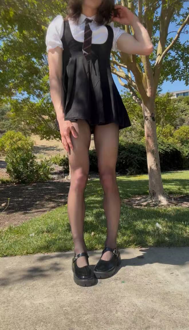 Femboy Puff Sleeve Blouse & Pleated Skirt 2-in-1 Set