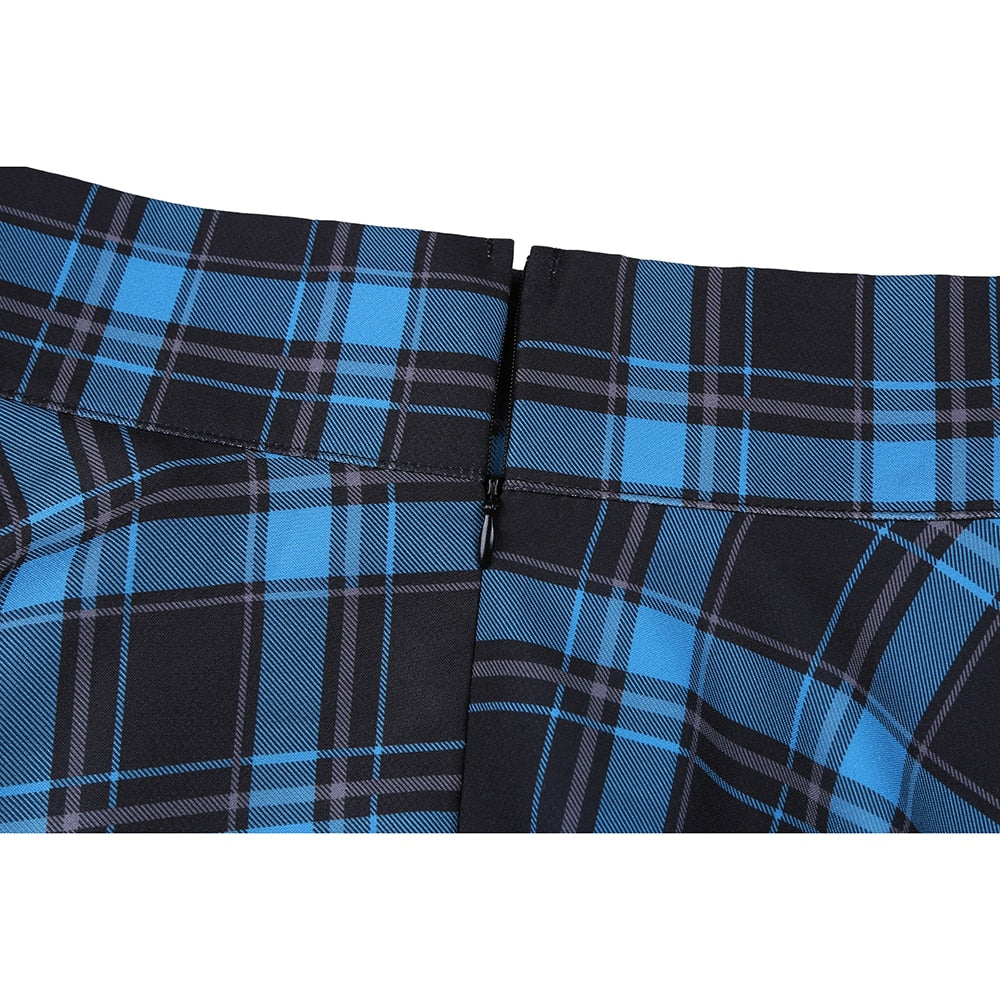 Plaid Blue Gothic Skirt