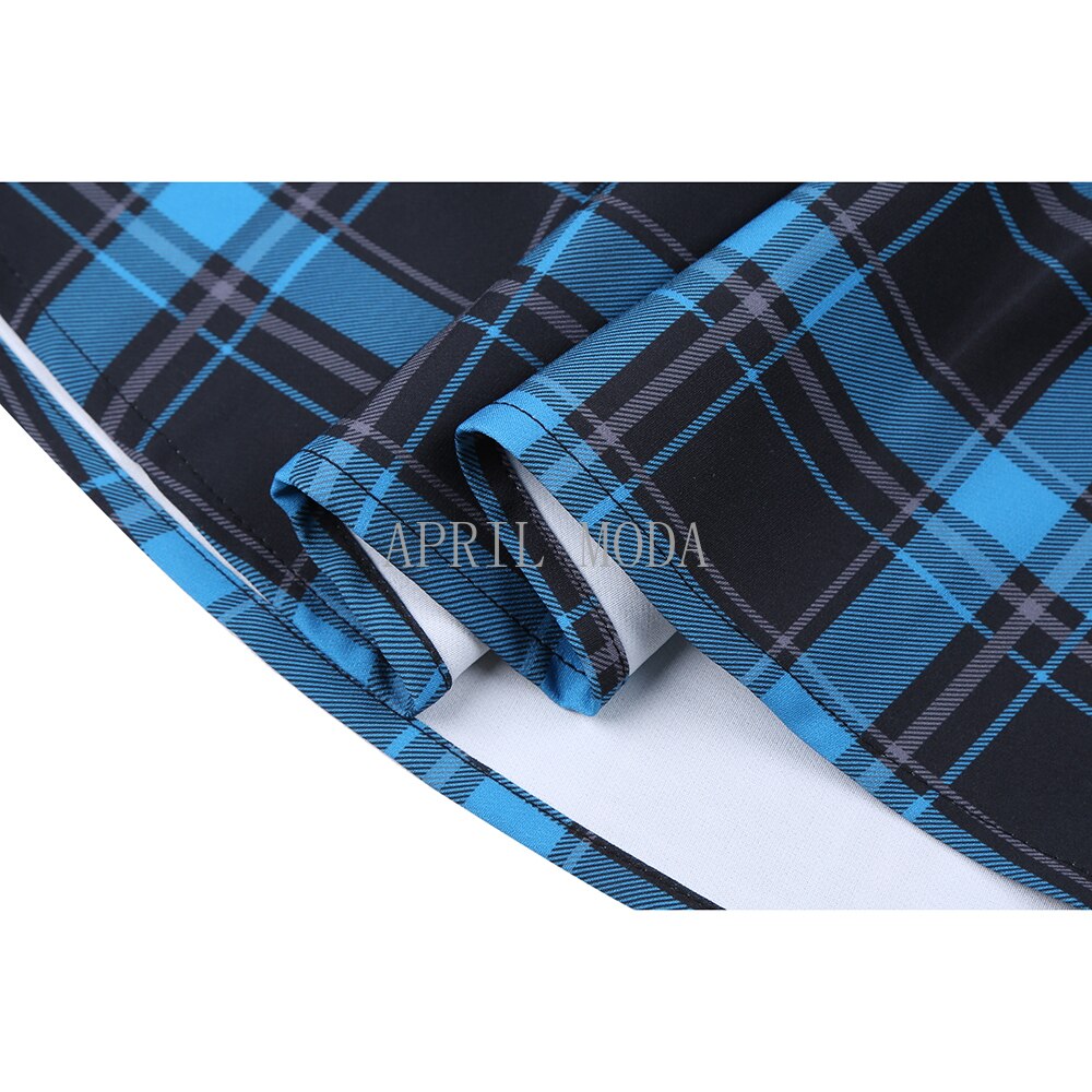 Plaid Blue Gothic Skirt