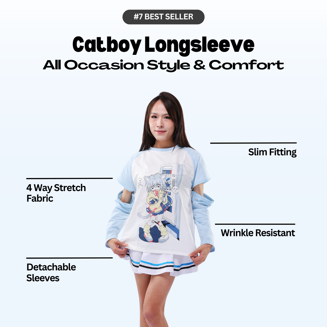 Cat-boy Longsleeve, a statement piece made with fantastic fabrics