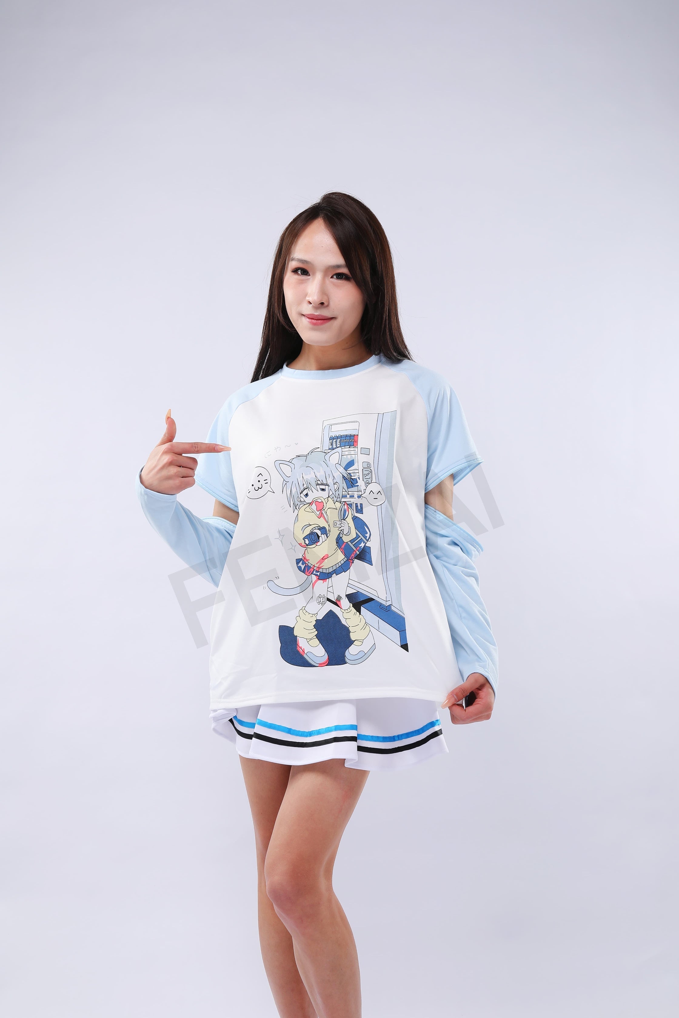 Detachable Catboy Sleeve Tee