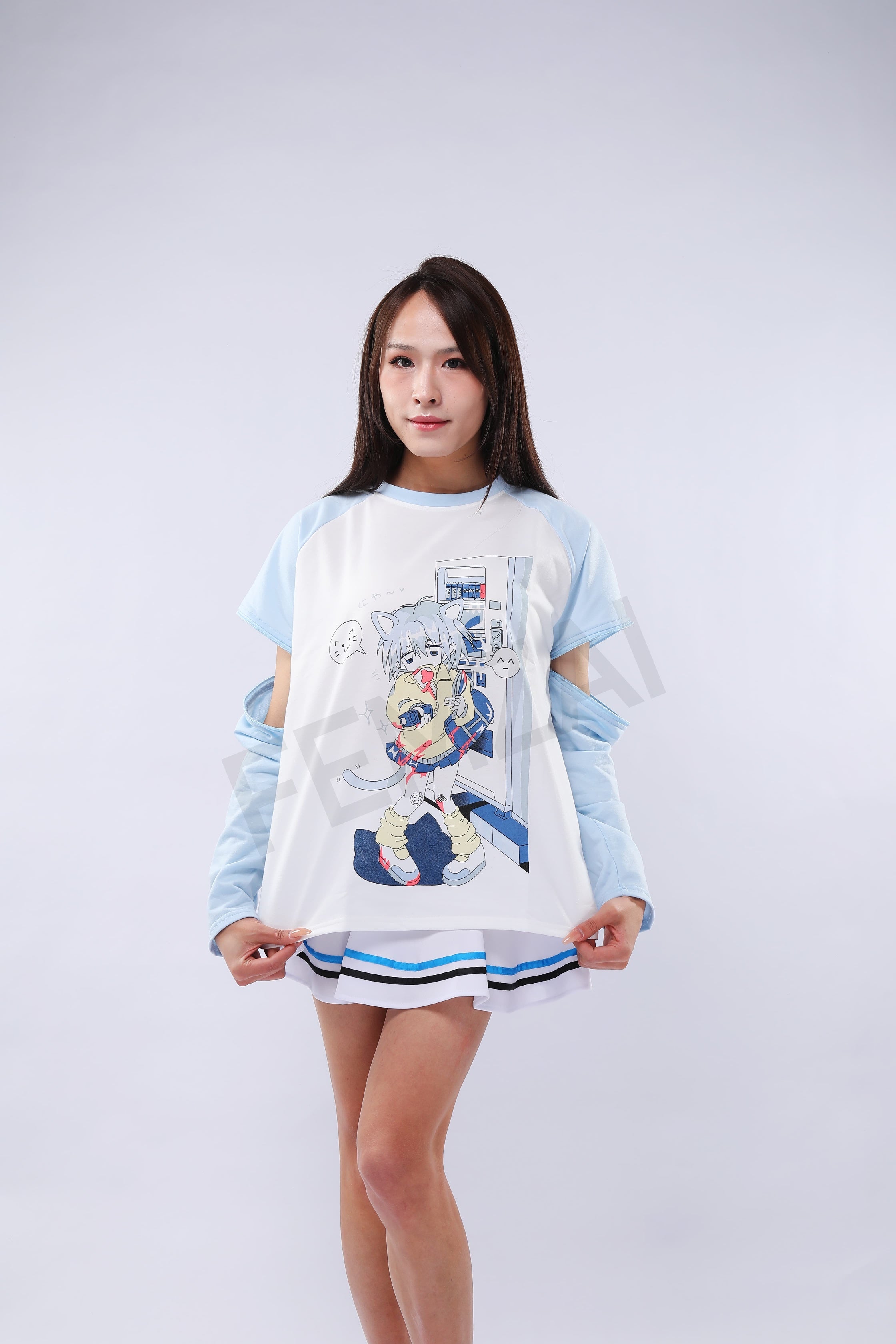 Detachable Catboy Sleeve Tee