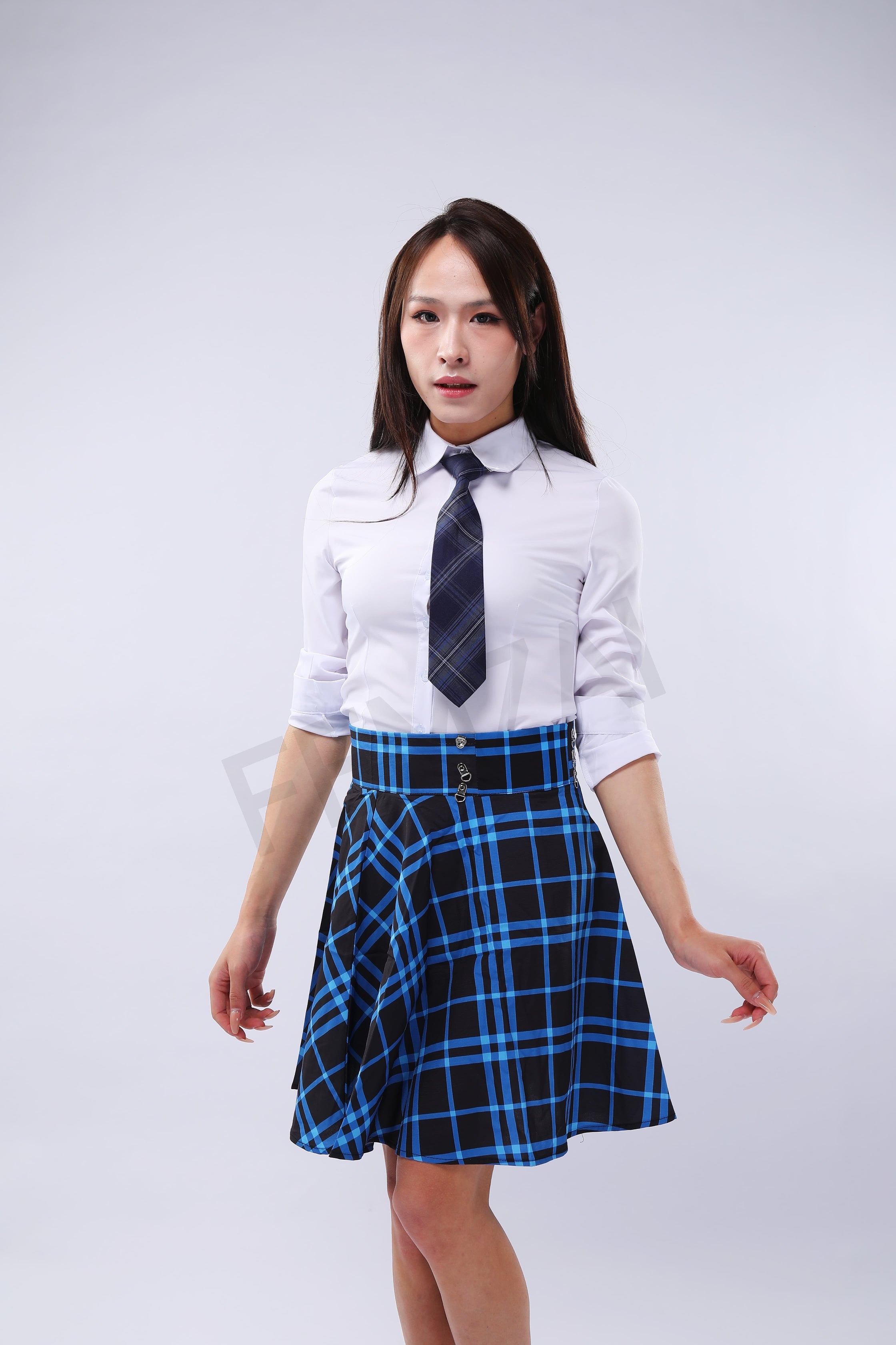 Plaid Blue Gothic Skirt