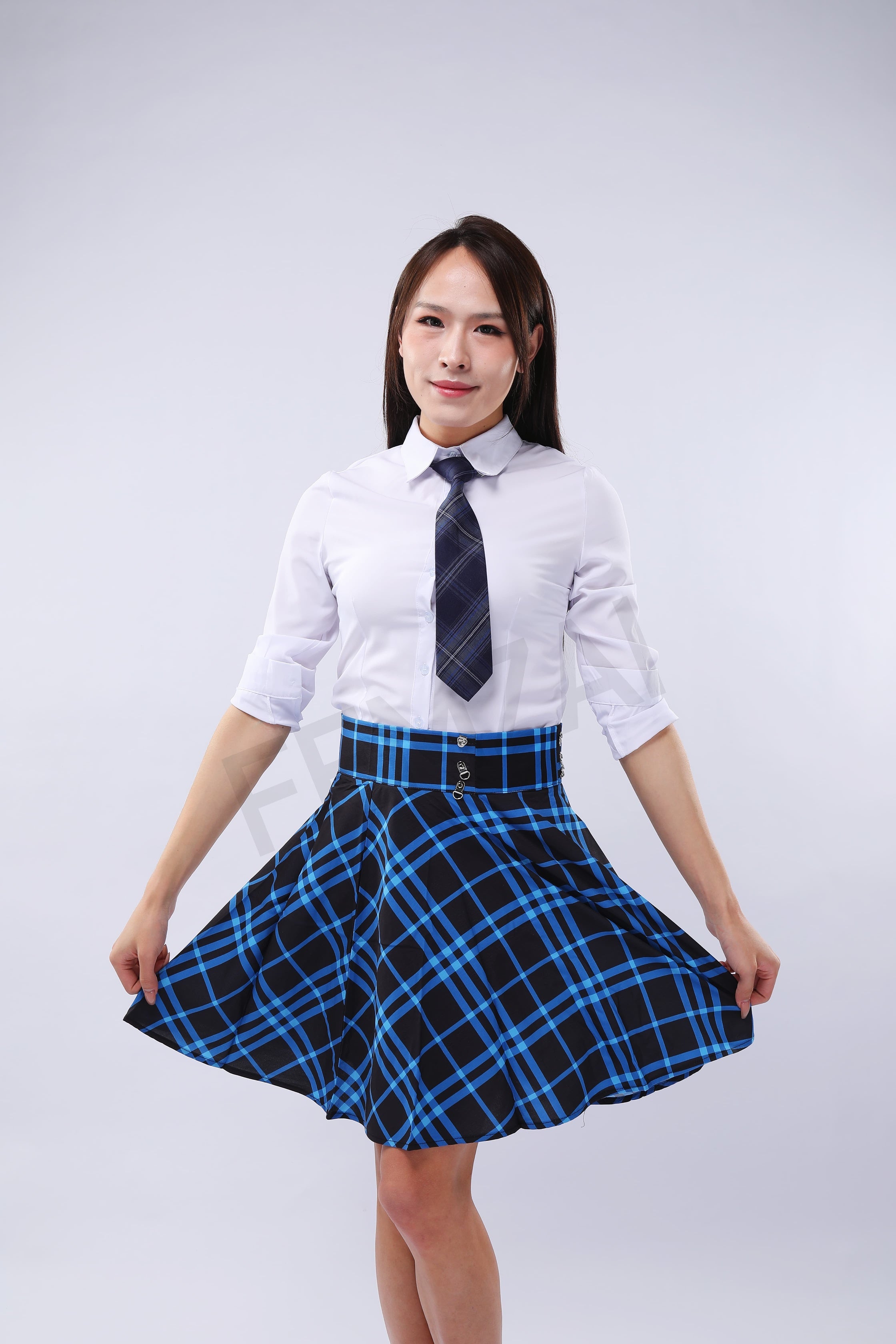 Plaid Blue Gothic Skirt