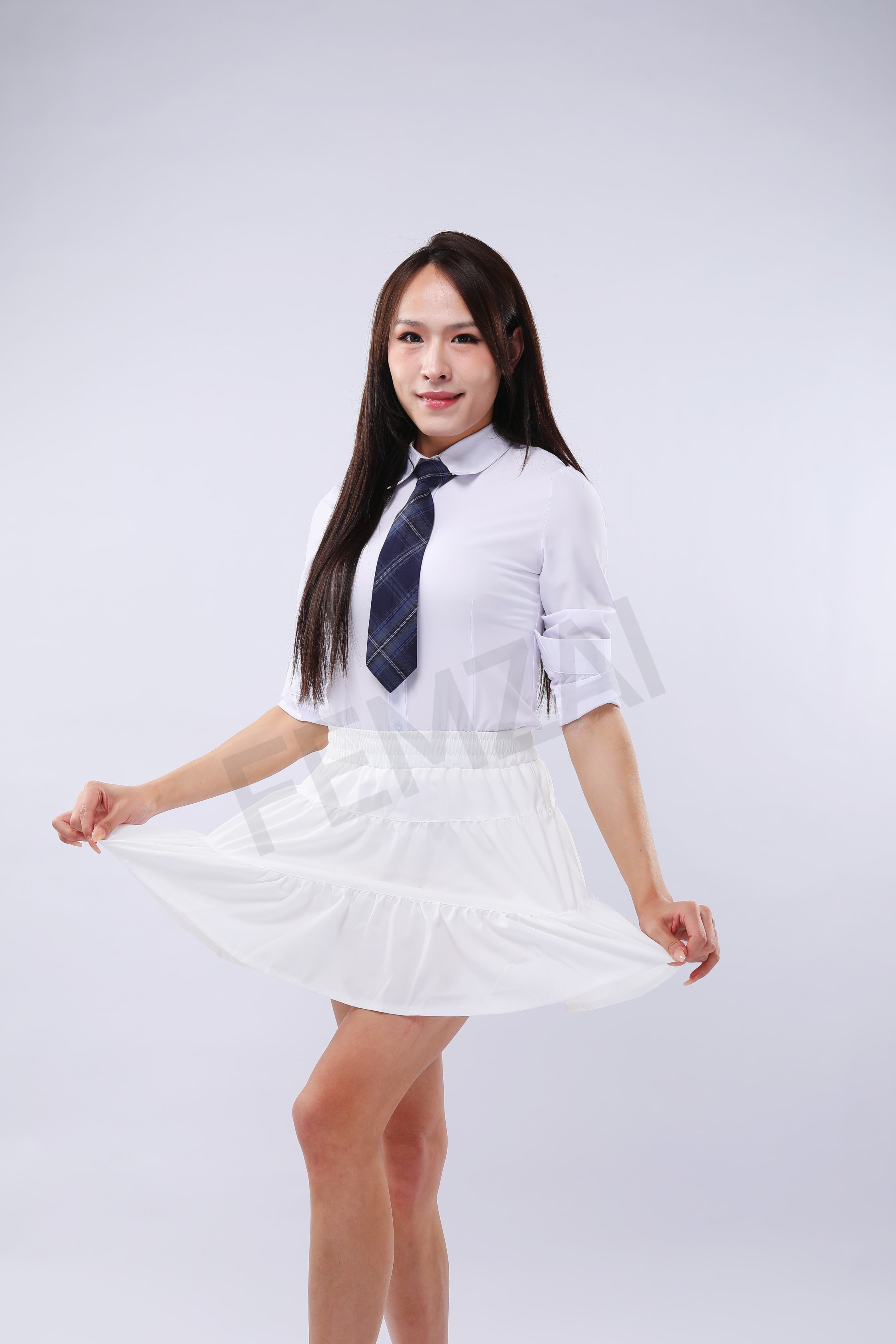 High-Waist Ruffle Skirt