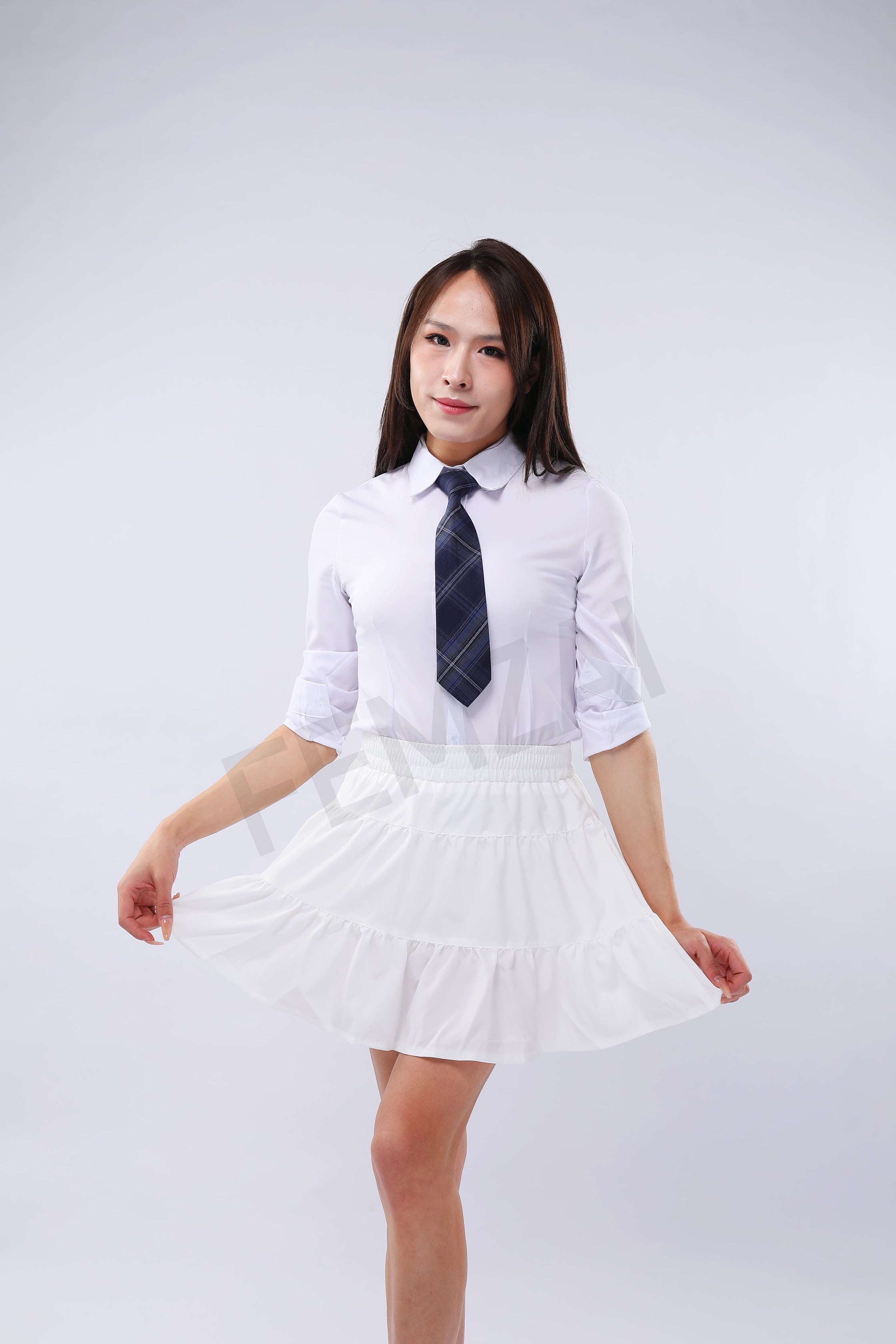 High-Waist Ruffle Skirt