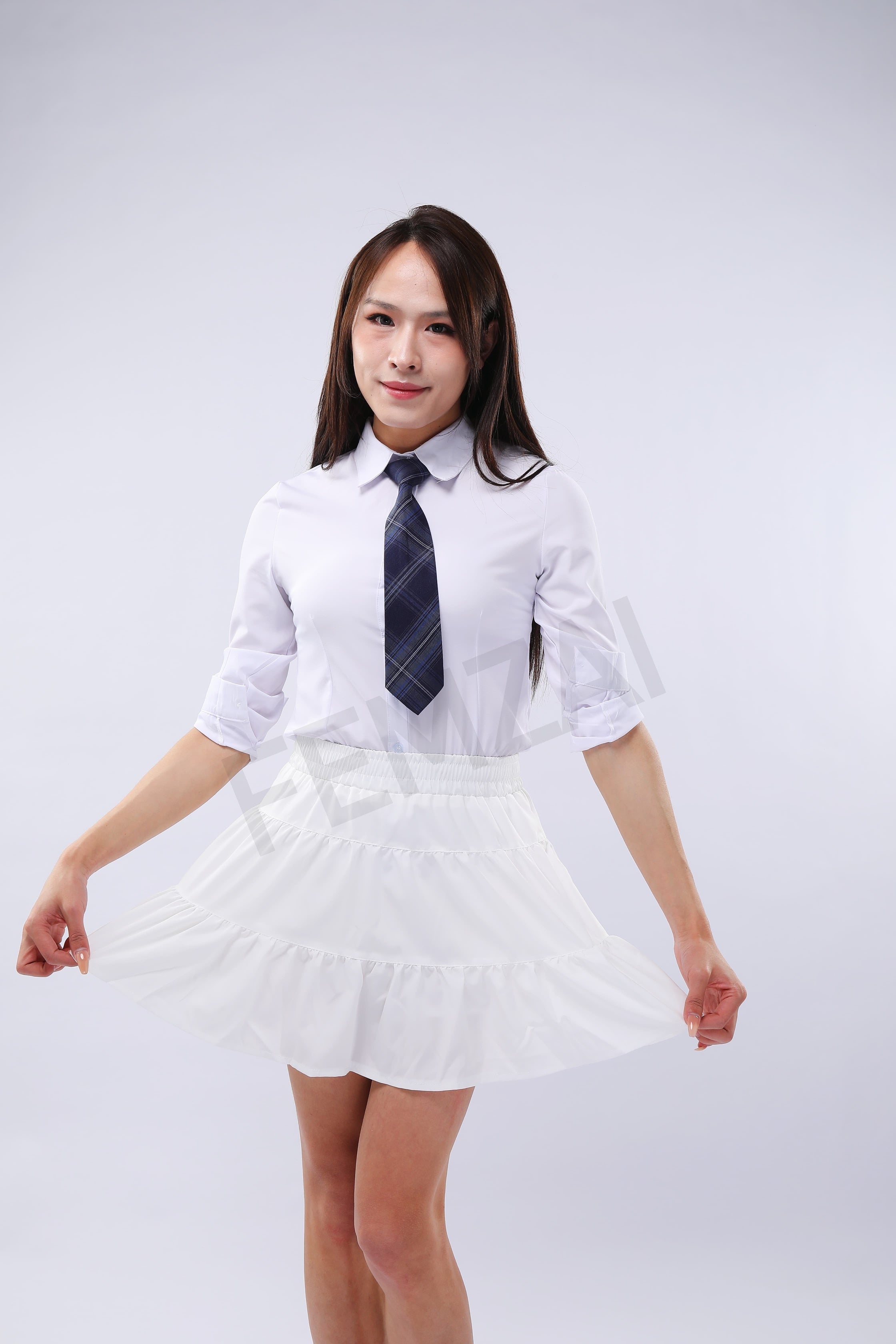 High-Waist Ruffle Skirt
