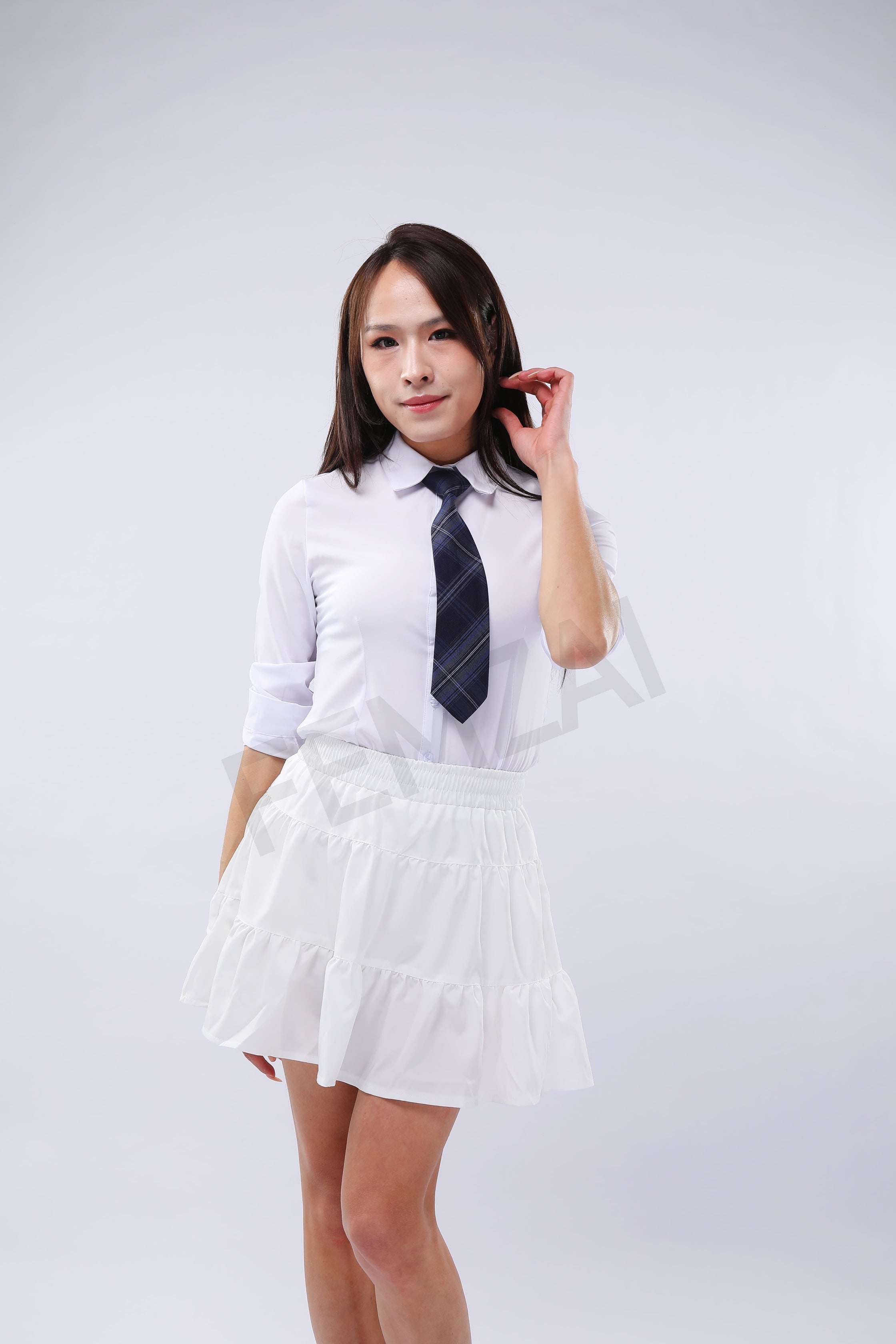 High-Waist Ruffle Skirt
