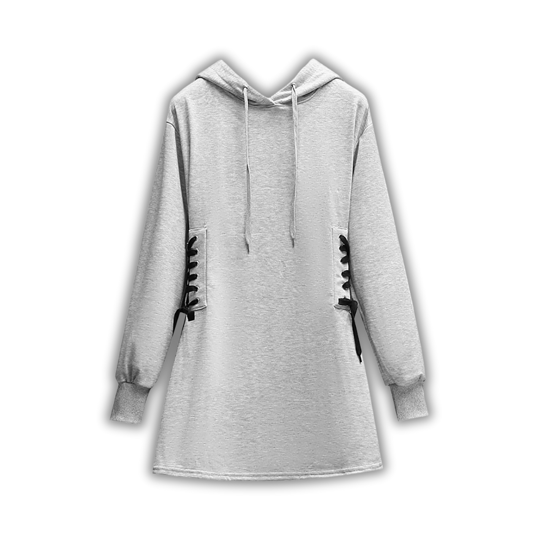 Solid Hoodie Dress