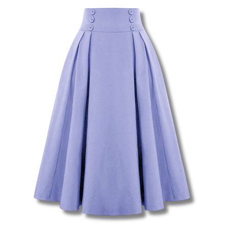 Pleated Vintage Midi Skirt