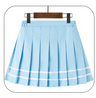 Pastel Striped Pleated Femzai Skirts