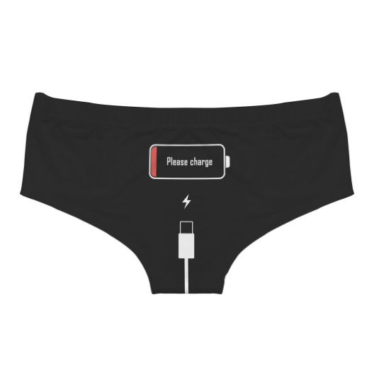 "Please Charge" Cotton Panties