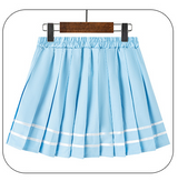 Pastel Striped Pleated Femzai Skirts