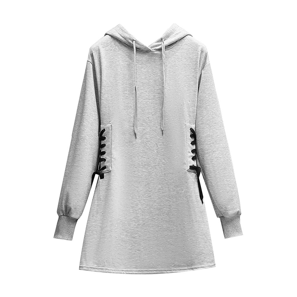 Solid Hoodie dress gray, perfect femzai hoodie dress