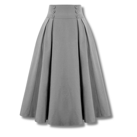 Pleated Vintage Midi Skirt