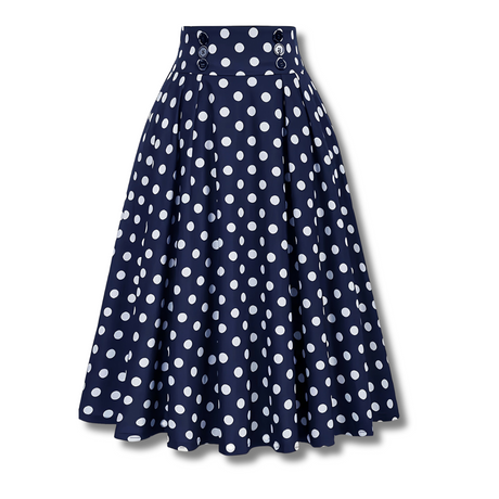 Pleated Vintage Midi Skirt