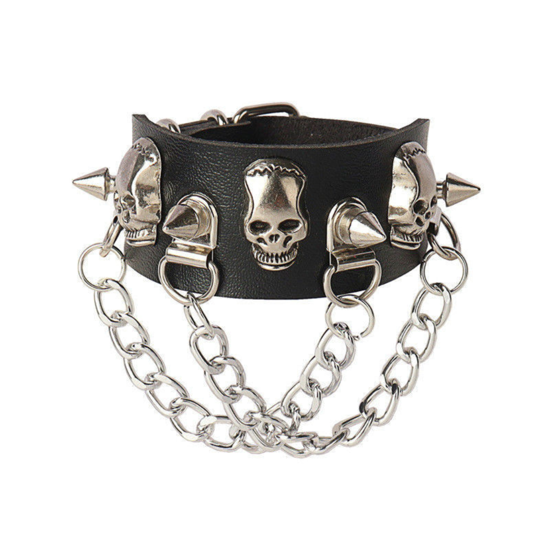 Goth Boy Leather Bracelet