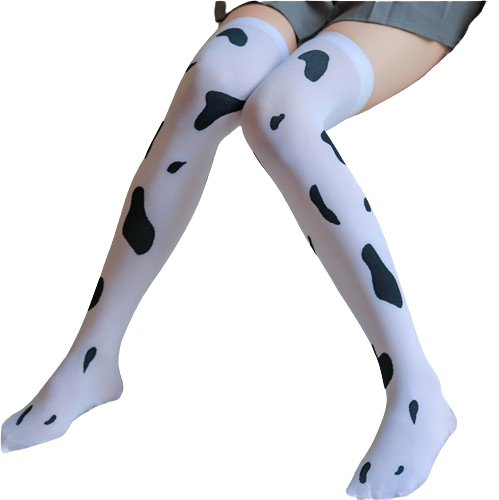 Cow Print Thigh Stockings