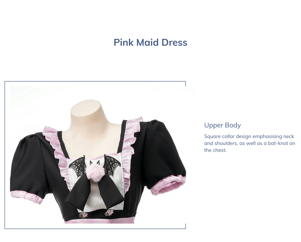 Pink Bat Maid Dress