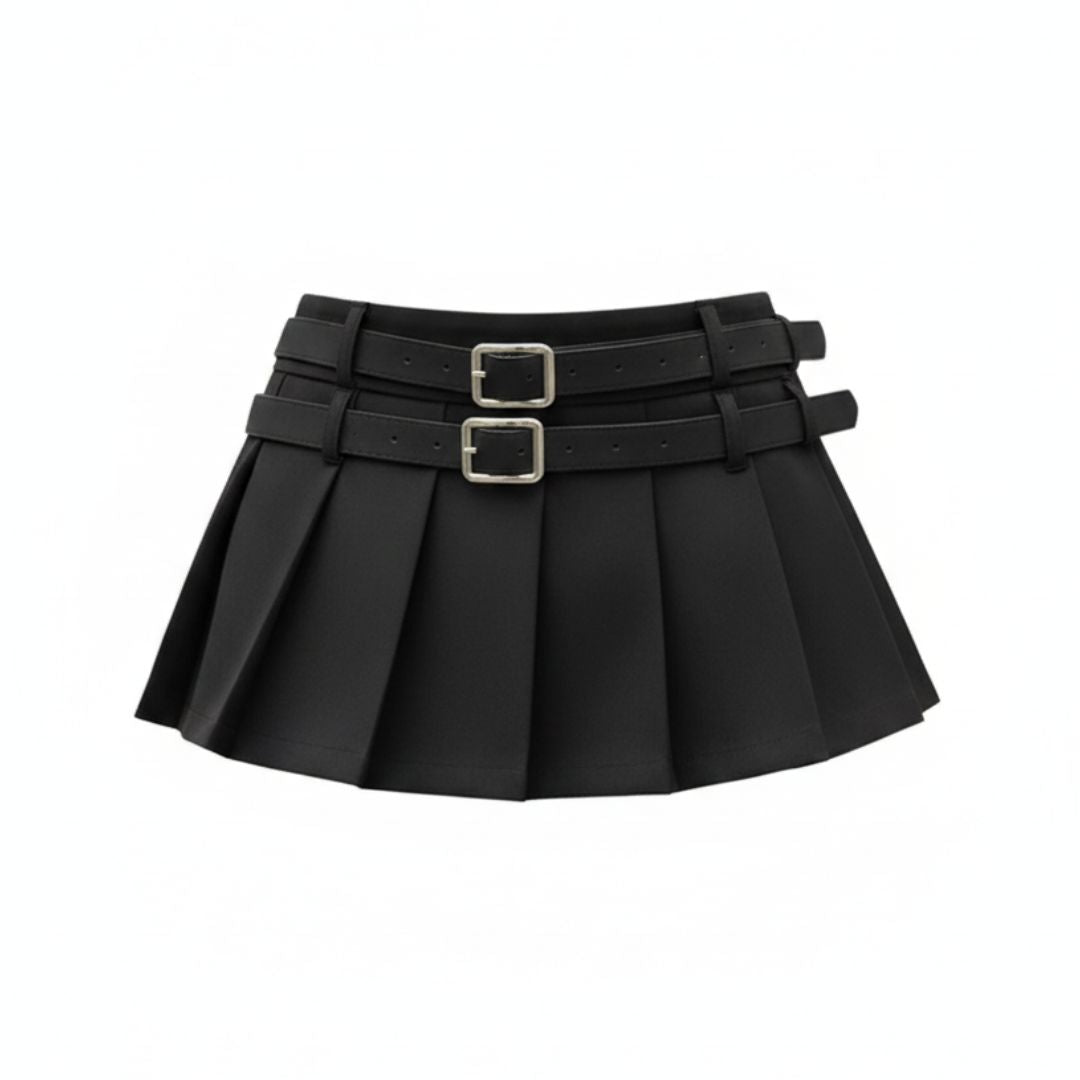 Femboy Essential Leather Pleated Skirt