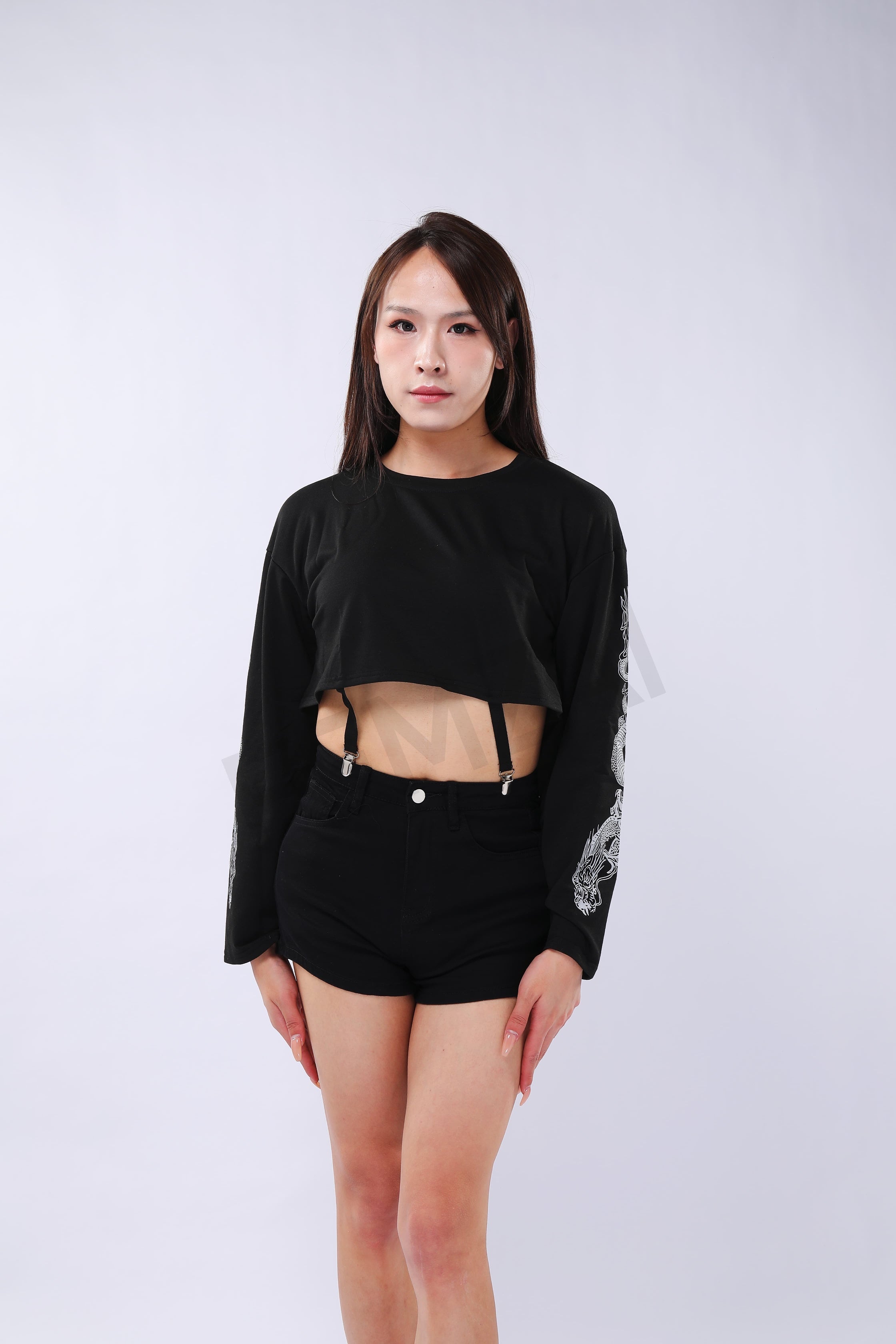 Dragon Print Crop-Top