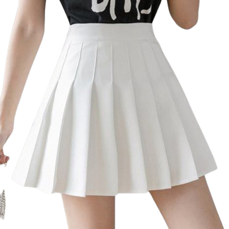 White Classic Mini Skirt, a crisp addition to femboy attire.