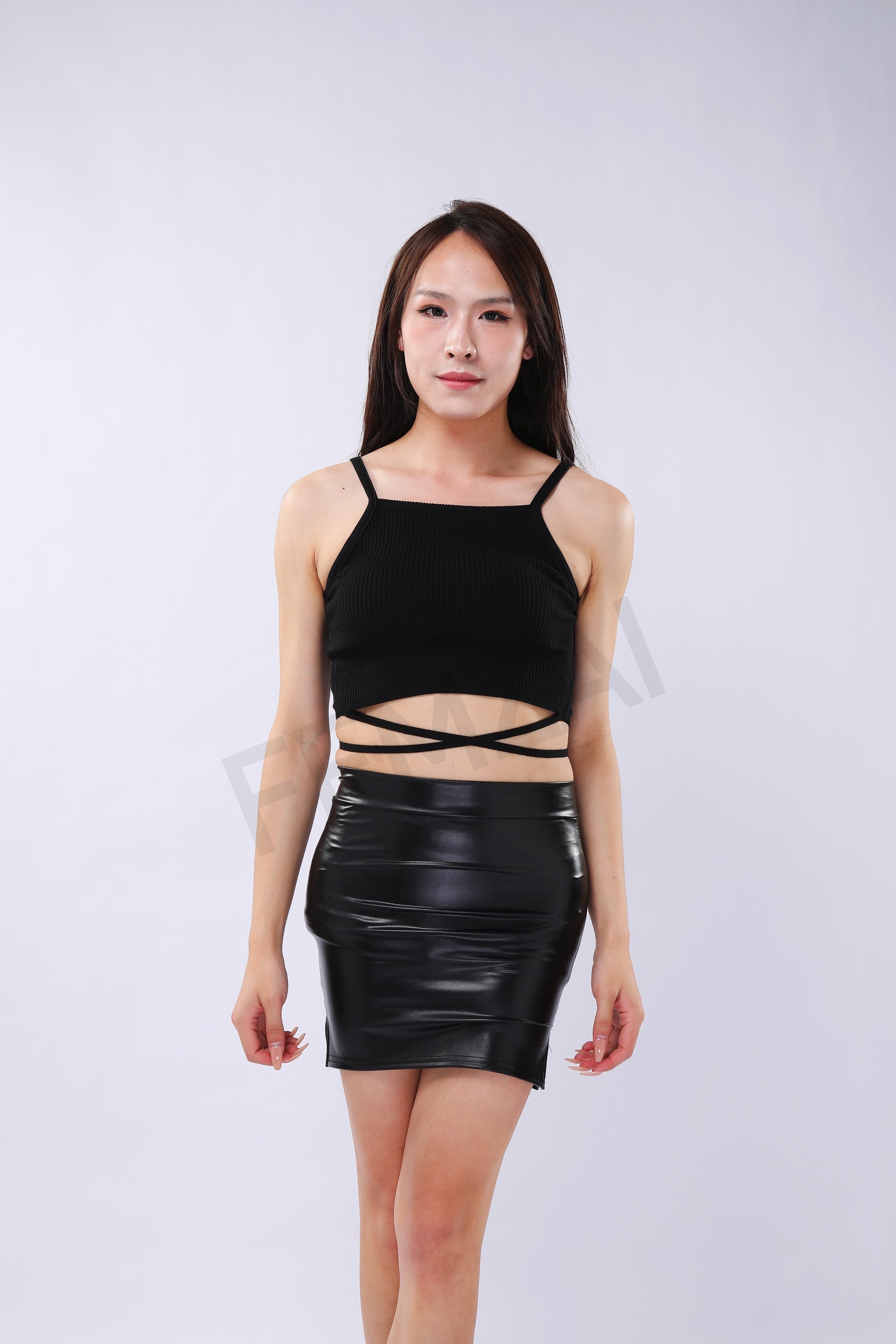 High Waist PU Femboy Shorts