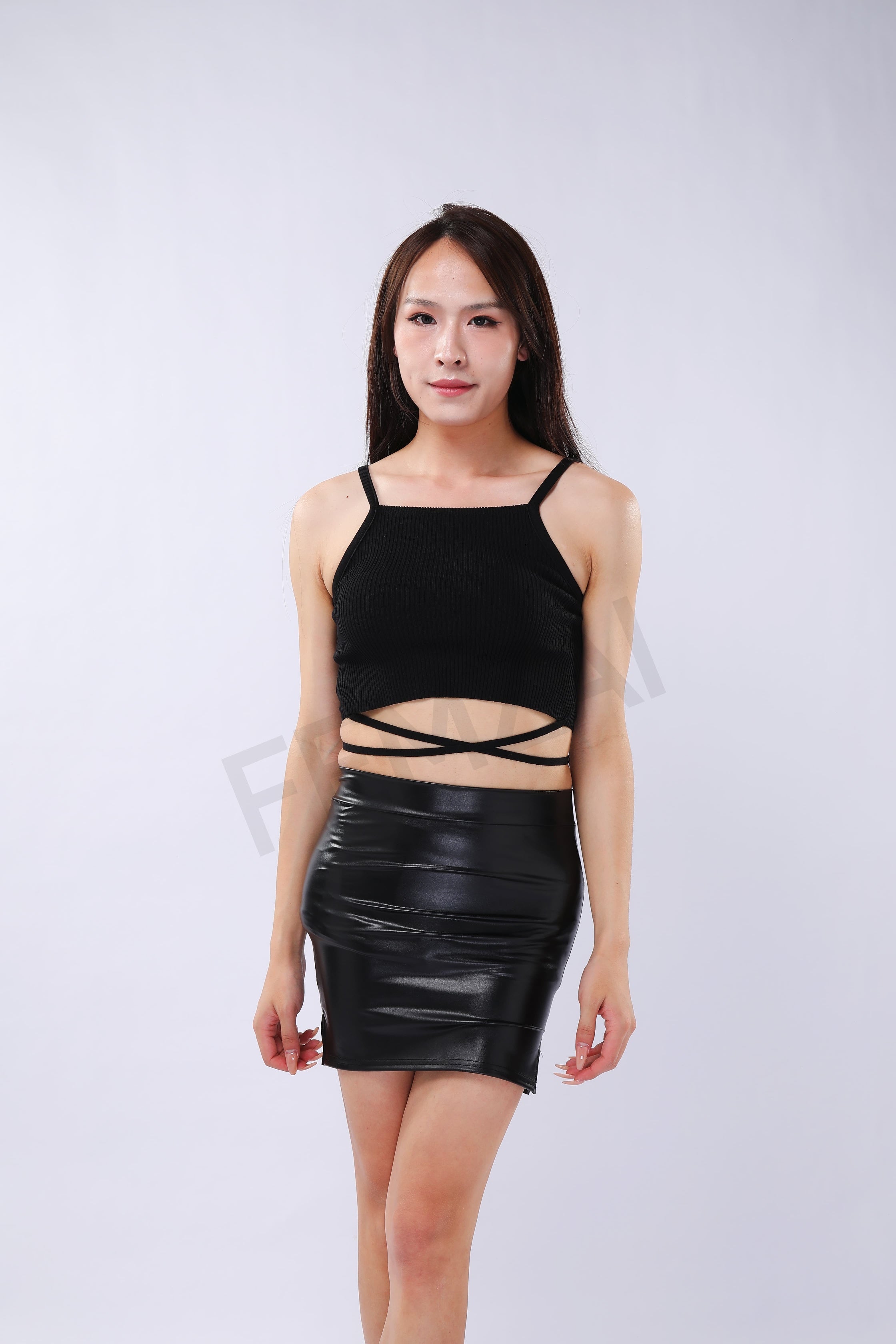 High Waist PU Femboy Shorts