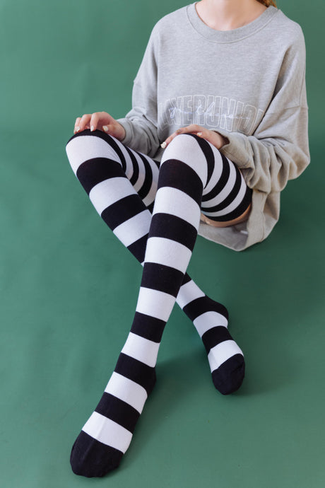 Xtra Long Striped Thigh High Socks (Bundle Deal)