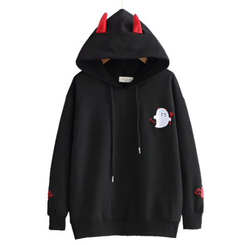 NEW Devil Horns Oversized Hoodie - Femboy Hoodies | Femzai