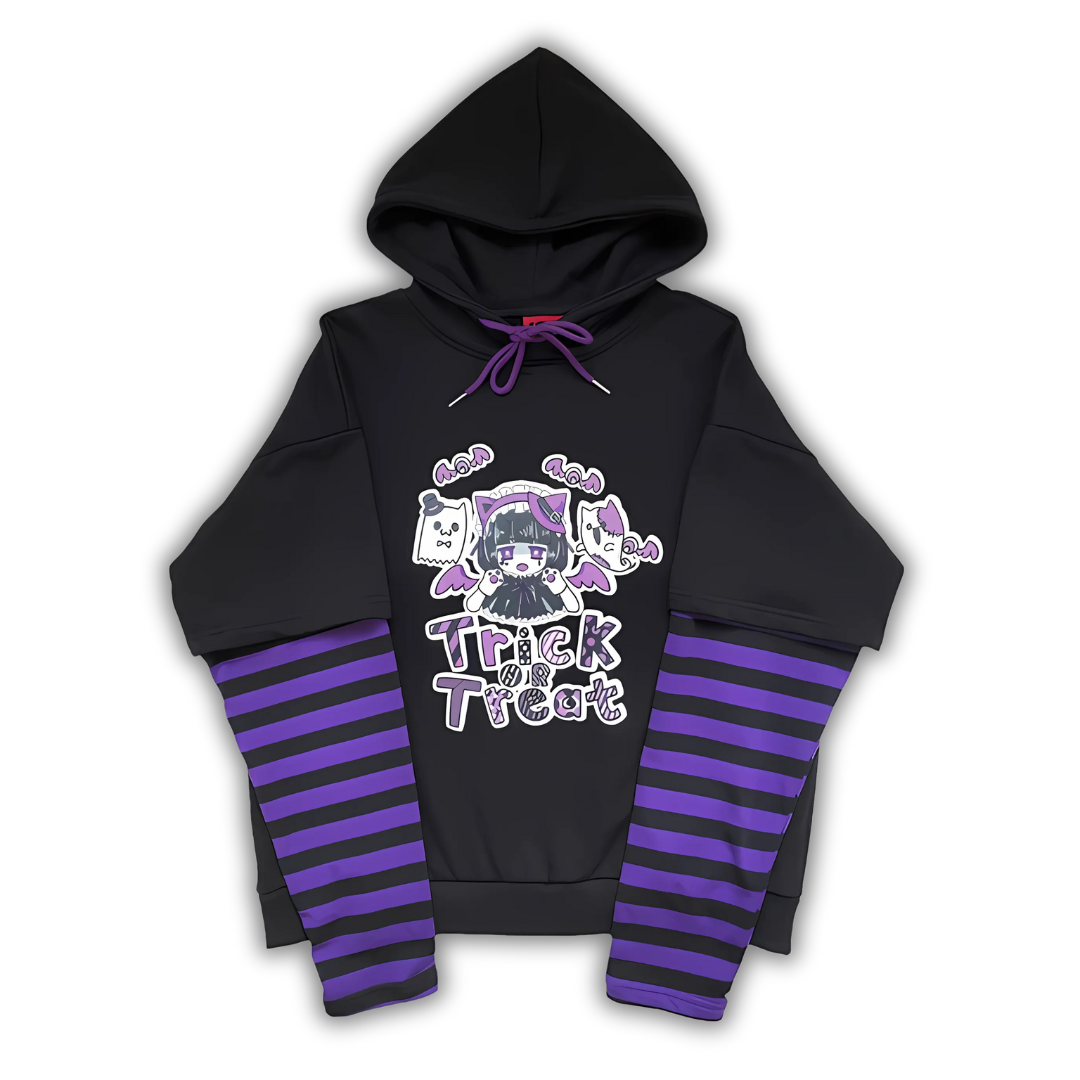 Femboy Long-Sleeve "Trick or Treat" Hoodie