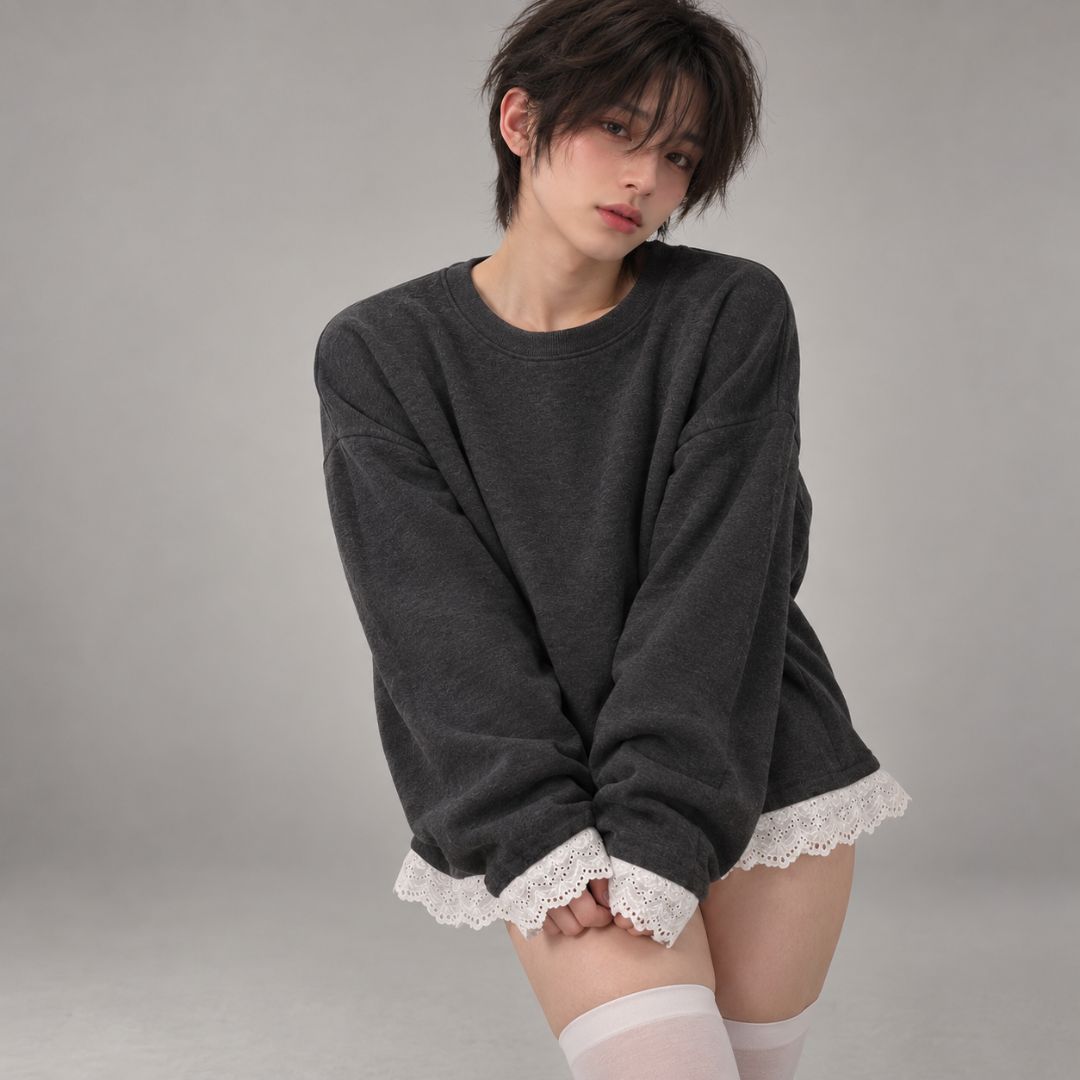 Fay | Lace Oversized Longsleeves