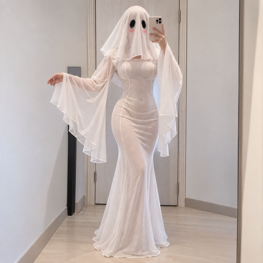Rosalie Ghostly Veil Dress