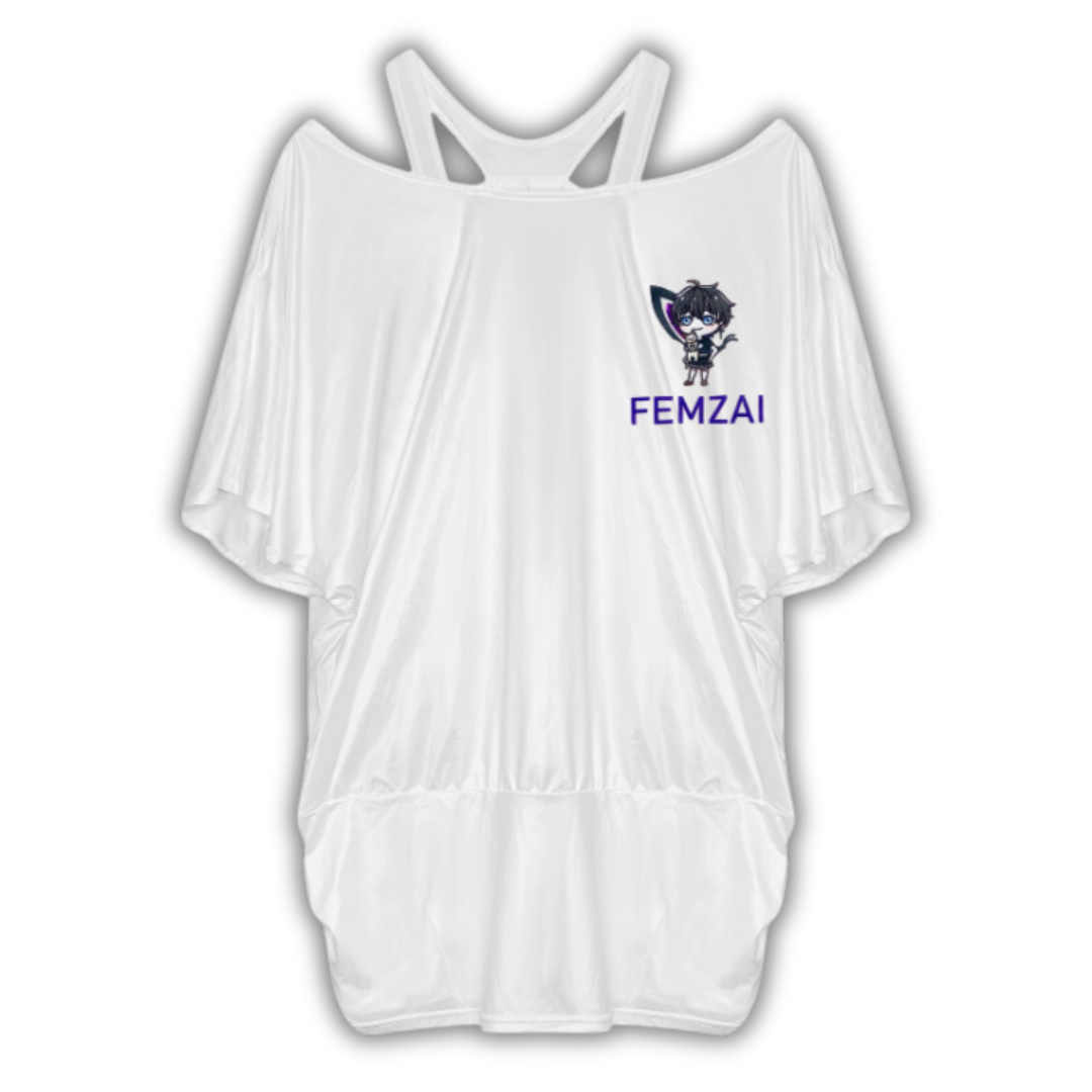 Femzai™ Femboy Liv Cold-Shoulder Top