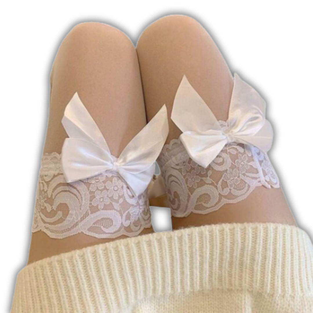 Lace Bowknot Stockings